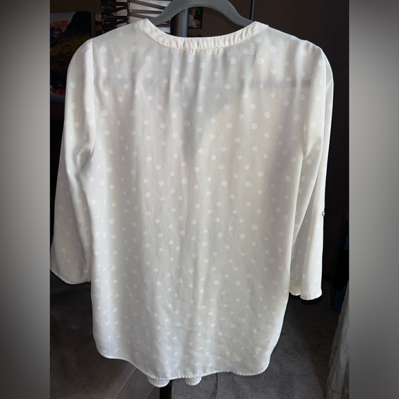 Medium (VGUC) Maternity Top Grey Polka Dot - Picture 3 of 3